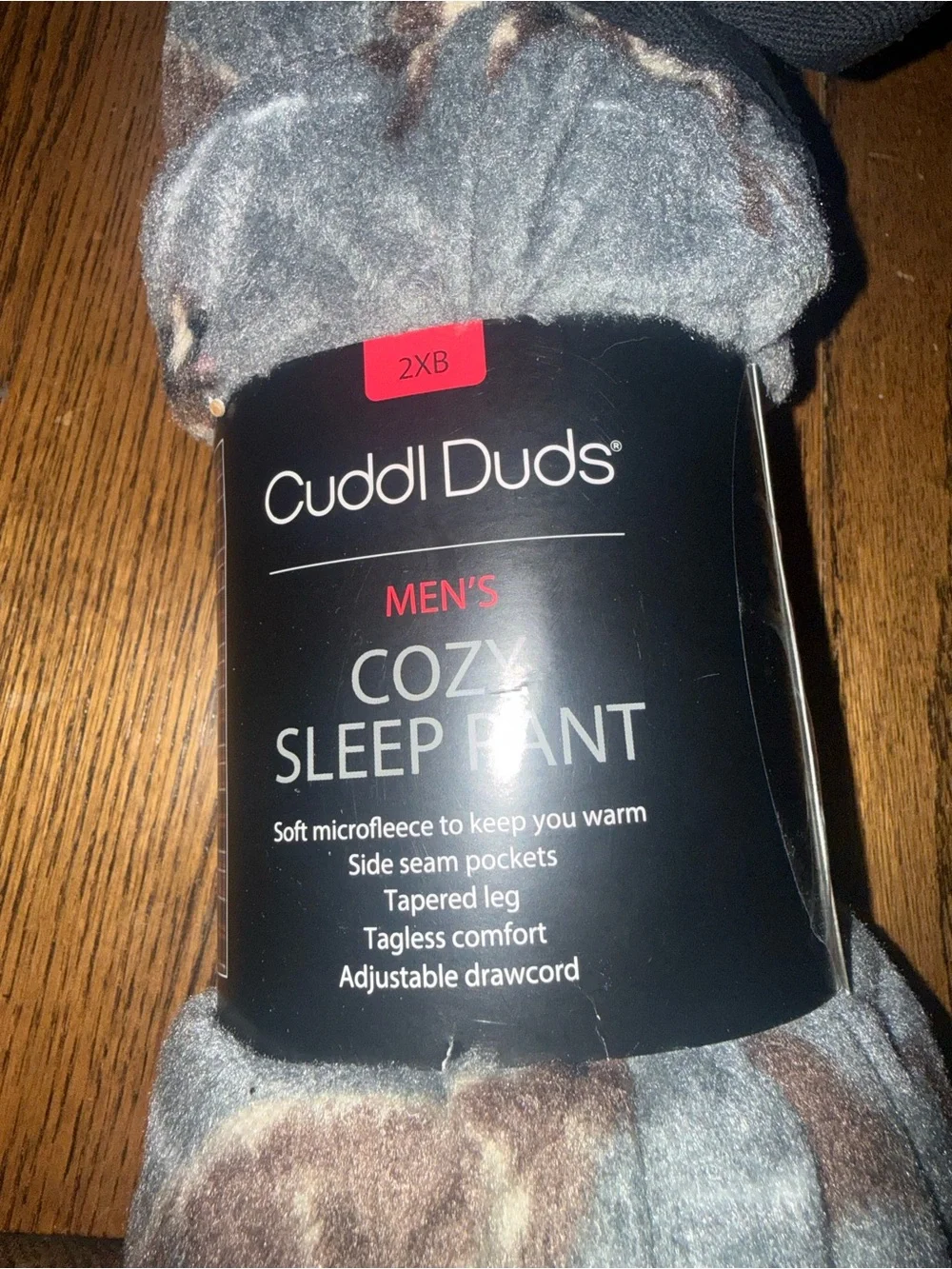 Cuddl Duds Men’s Cozy Sleep Pant - Gray & Brown Dogs 2XB